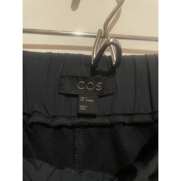 COS Cotton Shorts Women's Sz Sm Navy High Rise Elasticized Waist Casual - Picture 5 of 7